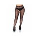 Collant Aperto Sottile Velo Nero Taglie Forti