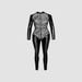 Combinaison Maille Transparente & Wetlook Motif Tigre Noire