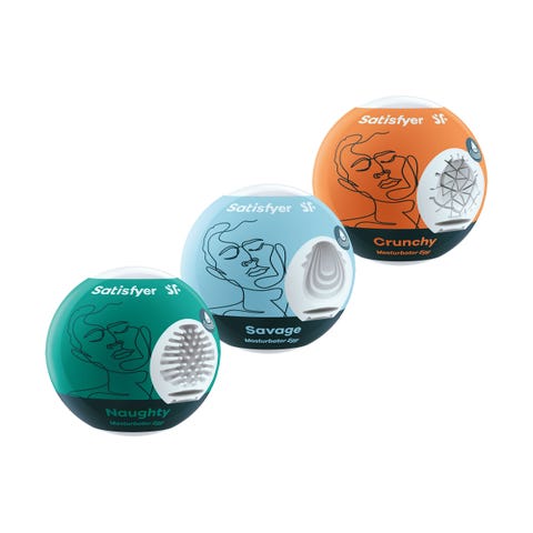 Masturbateur Satisfyer Eggcited Naughty/Savage/Crunchy Pack de 3