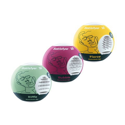 Masturbateur Satisfyer Eggcited Riffle/Bubble/Fierce Pack de 3