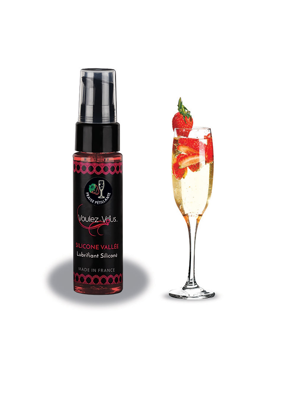 Lubrifiant Silicone Vallée Fraise Pétillante 35 ml
