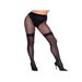 Collant Ouvert Maille & Résille Noire