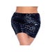 Gonna Corta con Paillettes Nera