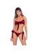 Maillot de Bain 2 Pièces Satiné Bordeaux