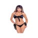 Maillot de Bain 2 Pièces Satiné Noir