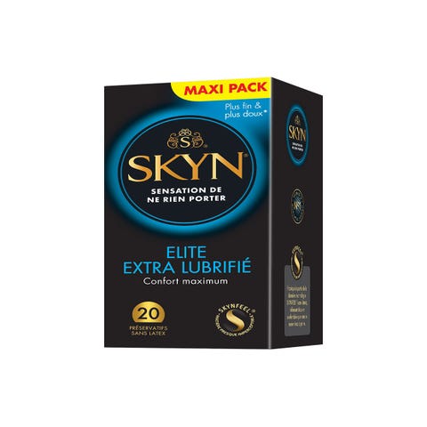 Préservatifs Skyn Elite Extra Lubrifié Boîte de 20