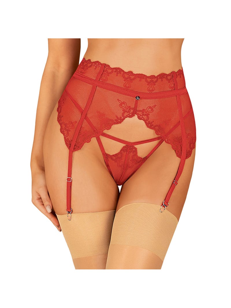 Porte-Jarretelles Lonesia Dentelle Rouge main product photo