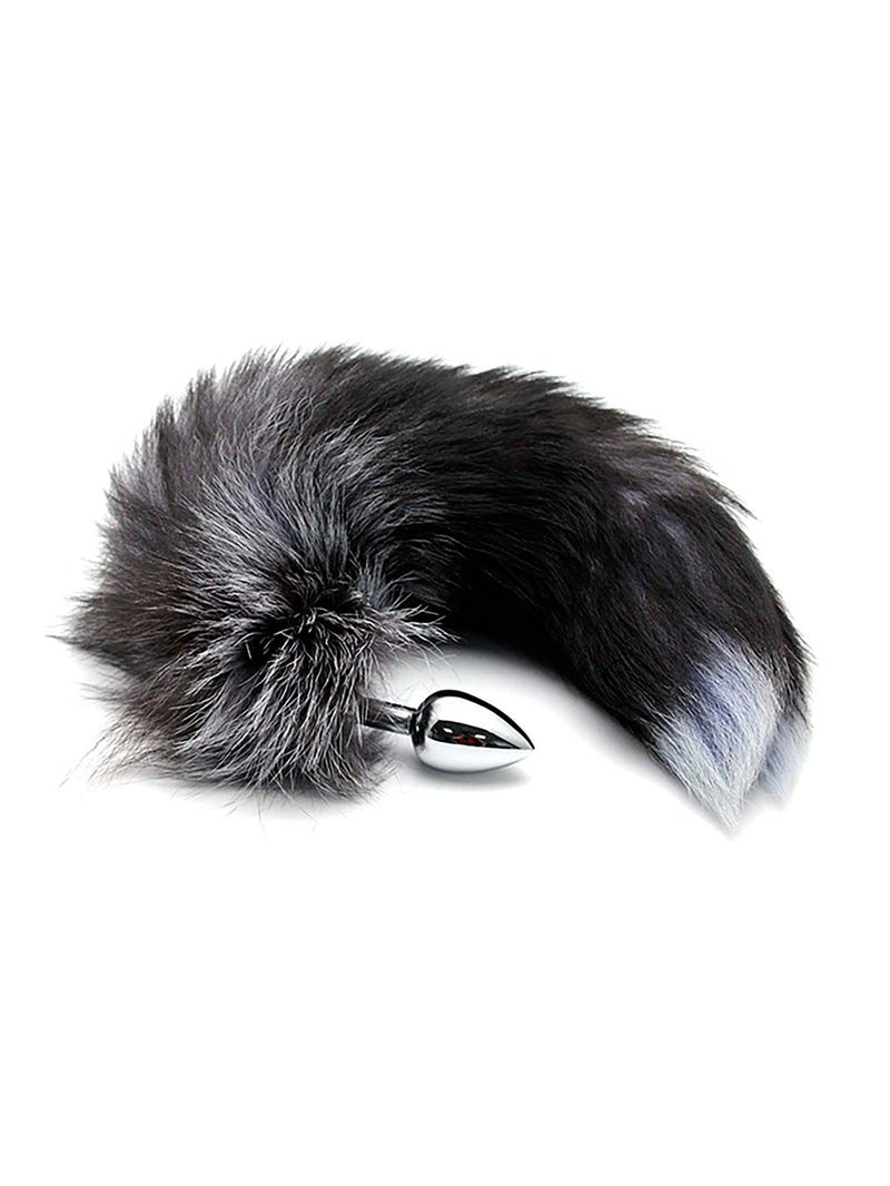 Plug Anal Queue de Renard S Black & White Fox Tail main product photo