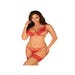 Completino 2 Pezzi Mellania in Pizzo Rosso