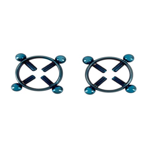 Pinces à Tétons X Nipple Jewellery Bleu