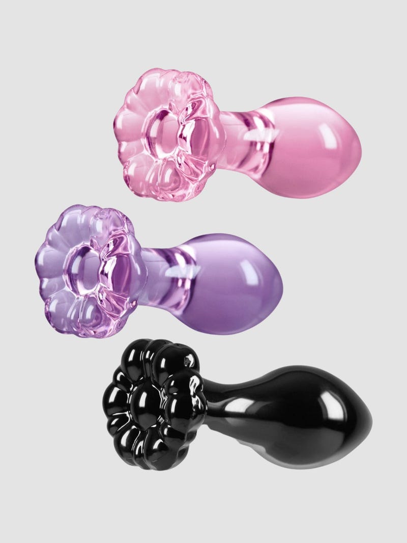 Plug Anal en Verre Crystal Flower