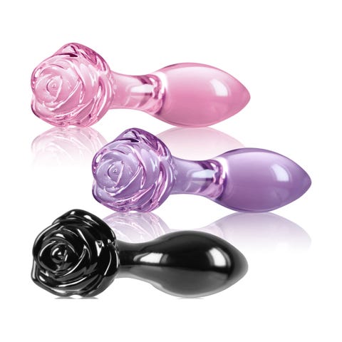 Plug Anal en Verre Crystal Rose