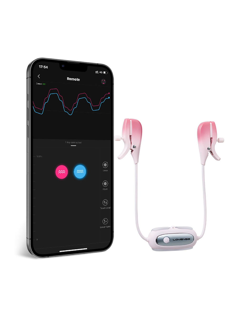 Pinces à Tétons Vibrantes Connectées Lovense Gemini