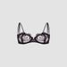 Soutien-gorge brodé fleurs noir