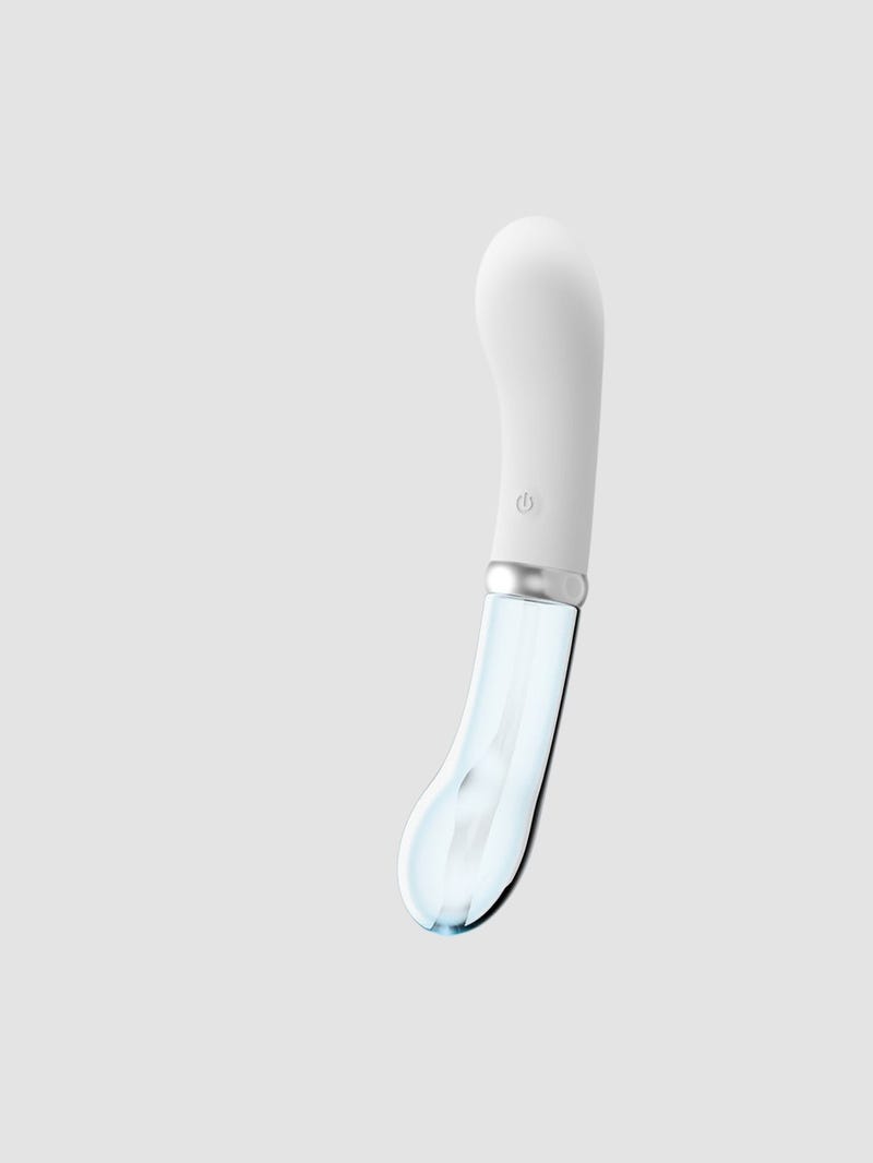 Vibromasseur point G lumineux verre et silicone