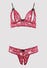 Ensemble 2 pièces ouvert dentelle rouge