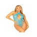 Body String 89313 avec Dentelle & Résille Turquoise