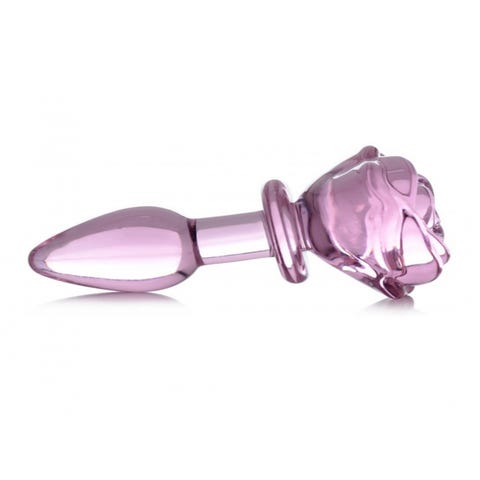 Plug anal en verre Pink Rose small