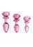 Plug anal en verre Pink Rose medium