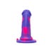 Gode ventouse silicone multicolore violet 17,8 cm Luxe