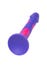 Gode ventouse silicone multicolore violet 17,8 cm Luxe