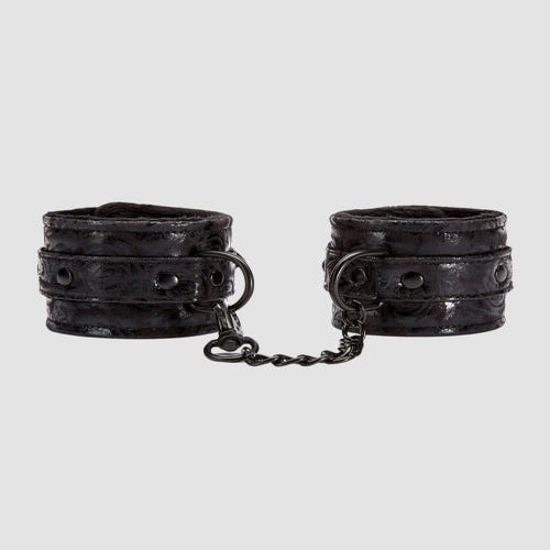 Menottes En Tissu Noir – Jeu érotique BDSM Bondage – Accessoire Sexe – Couleur Rouge également