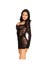 Robe dentelle & manches longues gantées noir