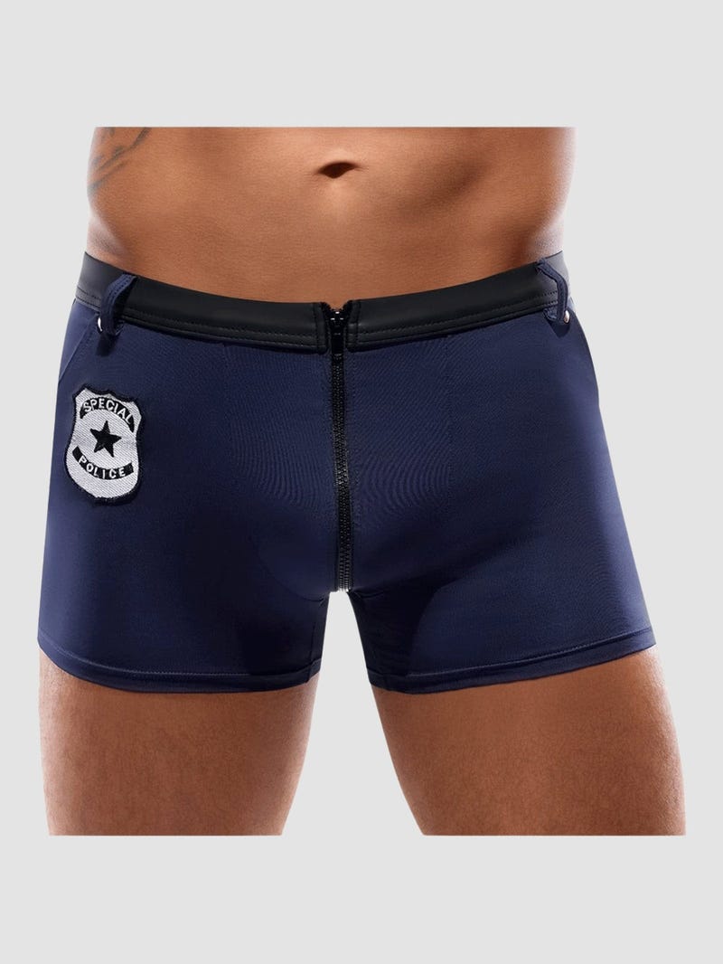 Boxer policier bleu