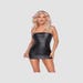 Robe bustier wetlook noir