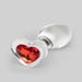 Plug Anal Medium Coeur en Verre Sensual Glass