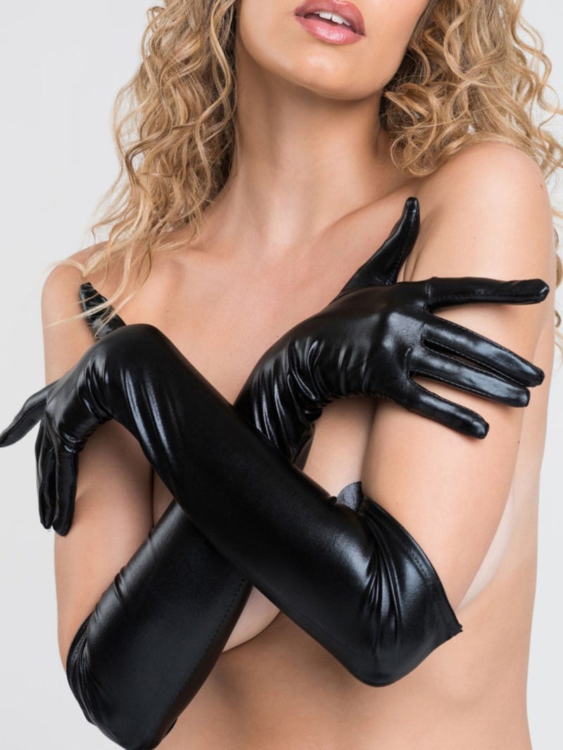 Gants Longs Wetlook Fierce Noirs main product photo