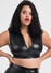 Crop Top Fierce Wetlook Nero Taglie Forti