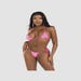 Maillot de bain 2 pièces 81663 strass rose