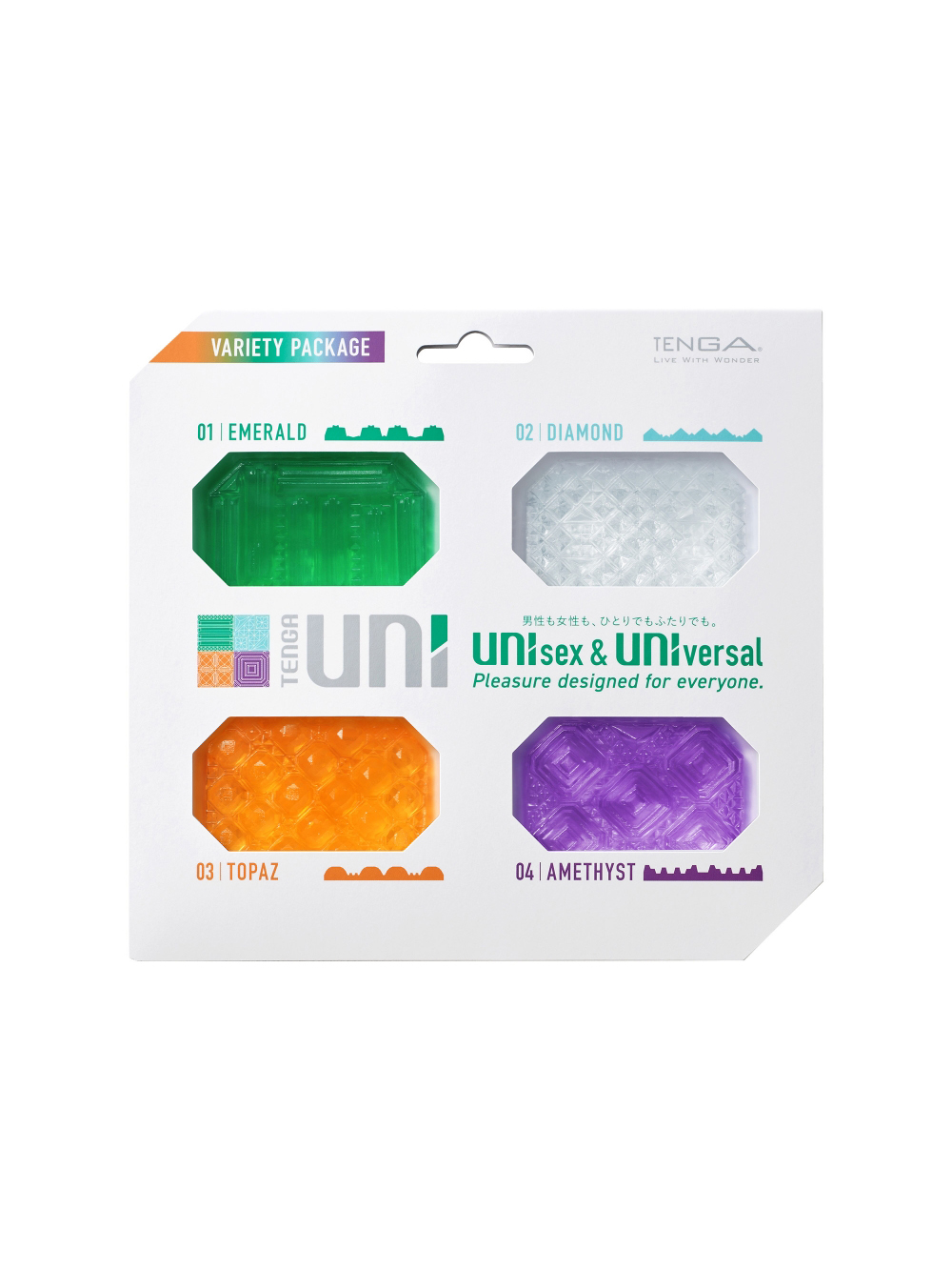 Masturbatore Mini Unisex Tenga Uni Pack da 4