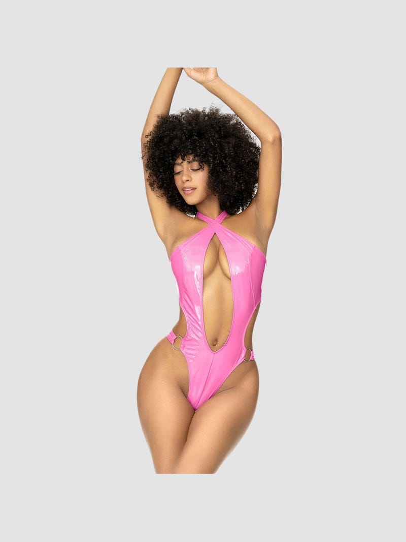 Monokini Glam Squad wetlook rose