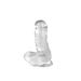 Dildo Ventosa Jelly con Testicoli Trasparente M