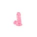 Gode Ventouse Jelly avec Testicules XL Rose