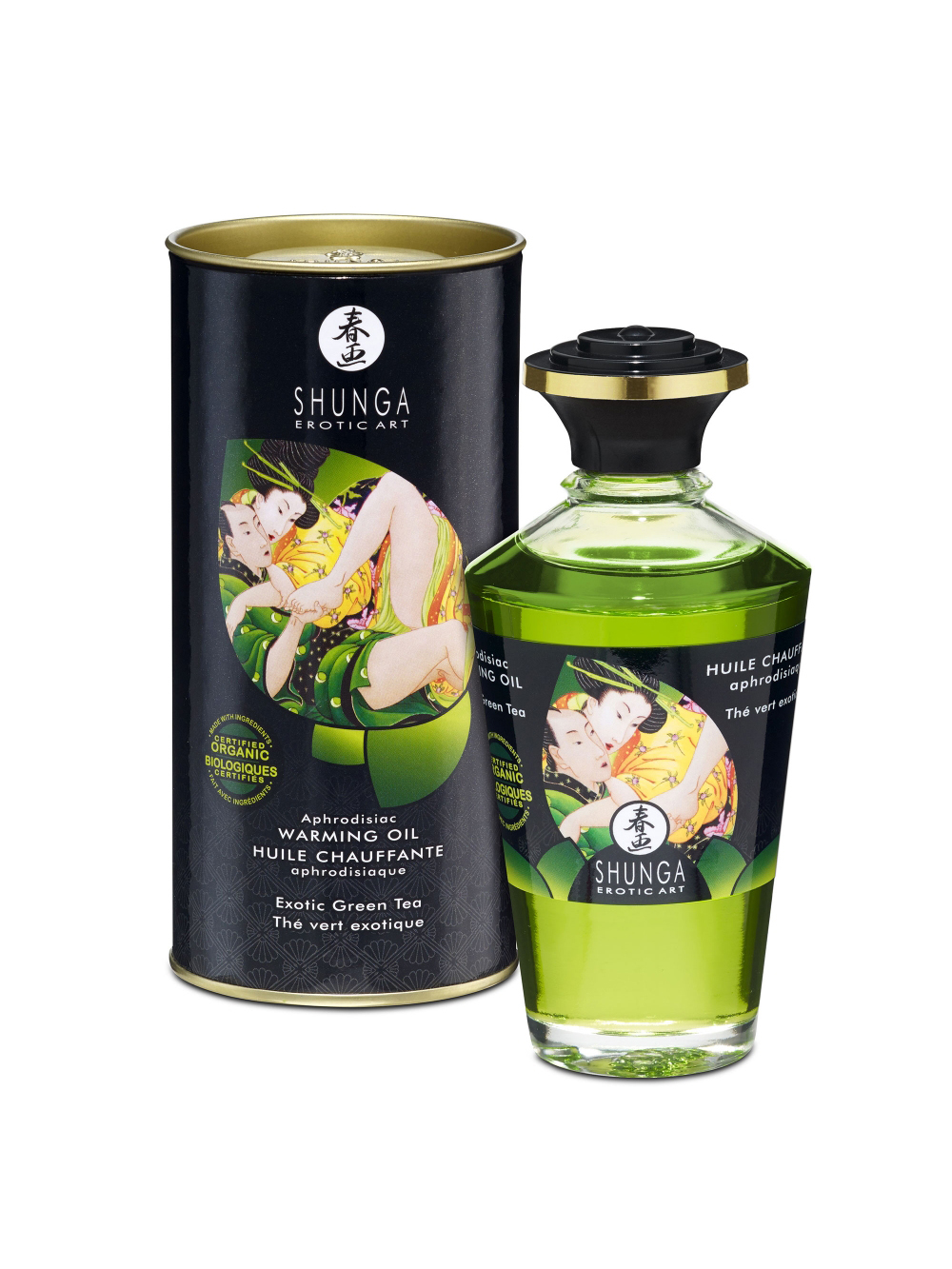 Olio Riscaldante Afrodisiaco Bio al Tà Verde Esotico