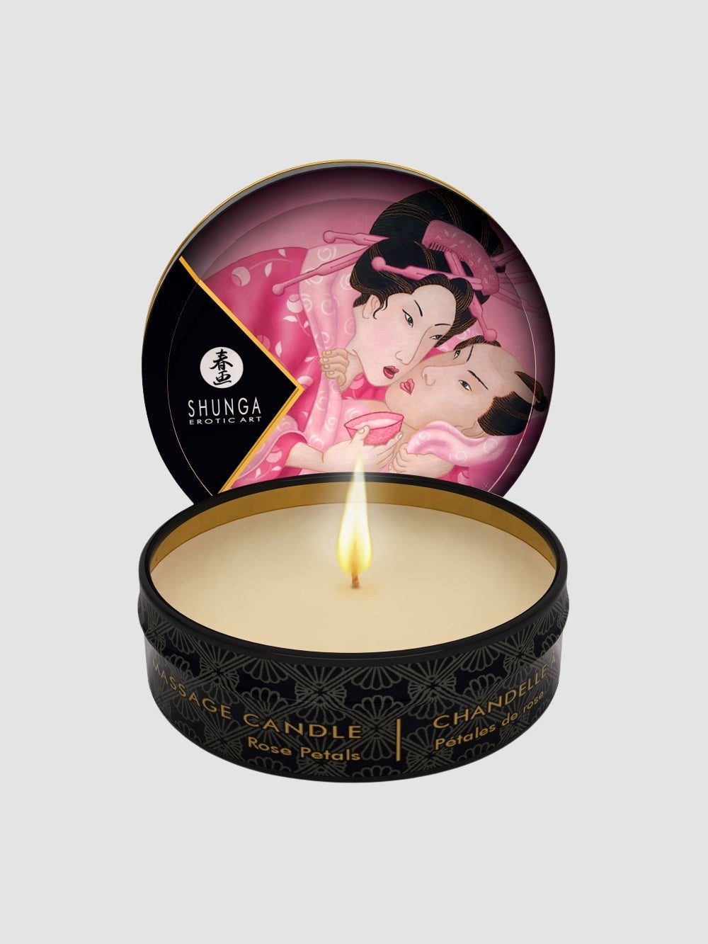 Rose Shunga Mini Bougie De Massage Aphrodisiaque 1Pc Taille 1 - Image 4