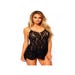 Sottoveste in Pizzo Trasparente 8717 Sexy Nera