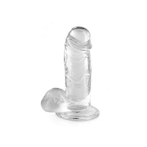 Gode Ventouse Jelly avec Testicules XL Large Transparent