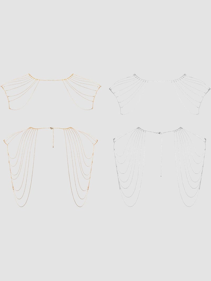 Bijoux d'Épaules et de Dos en Chaînettes Métalliques Magnifique