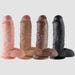 Fallo con Testicoli 25,4 cm King Cock Nero