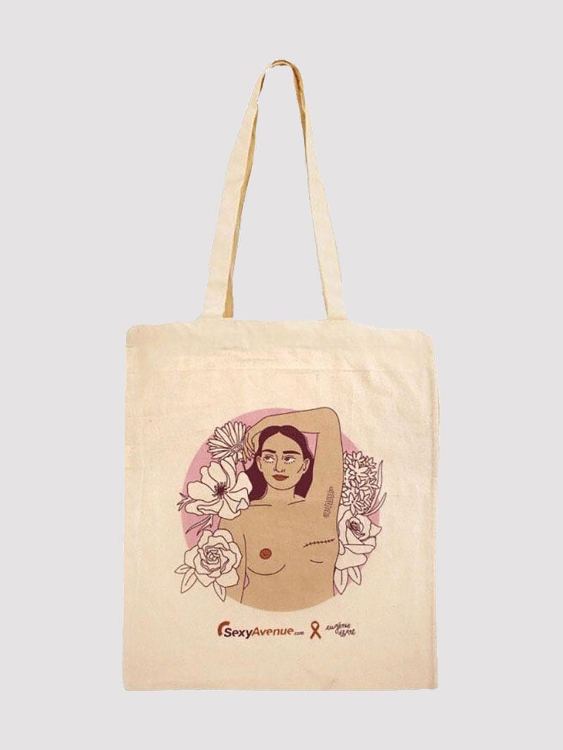 Tote Bag Octobre Rose SexyAvenue x Eugénie Debesse main product photo
