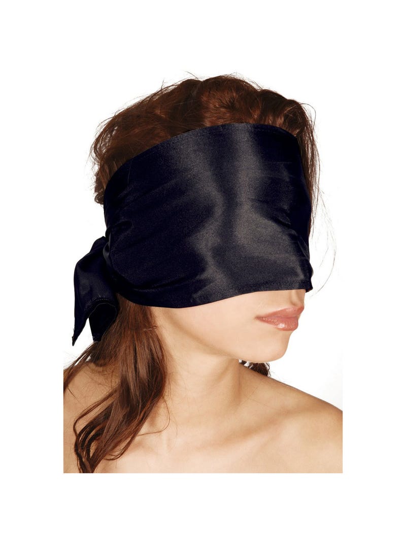 Bandeau de Bondage en Satin Noir main product photo