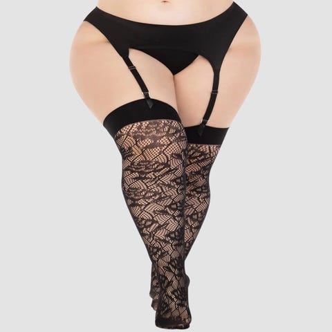 Bas 6216 dentelle roses GT