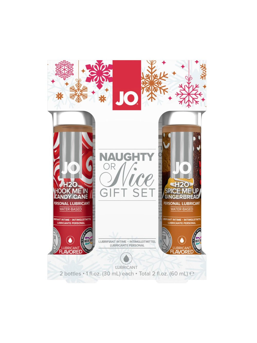 Pack 2 Lubrifiants Eau H2O Naughty Or Nice