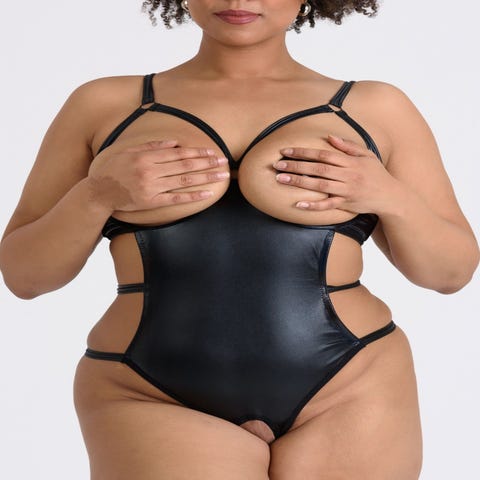 Body Ouvert Fierce Wetlook Noir GT