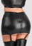 Mini-Jupe avec Porte-Jarretelles Fierce Wetlook Noir GT