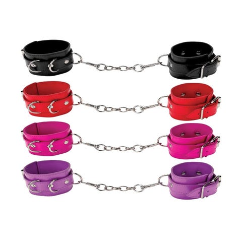 Menottes Leather Cuffs Ouch!